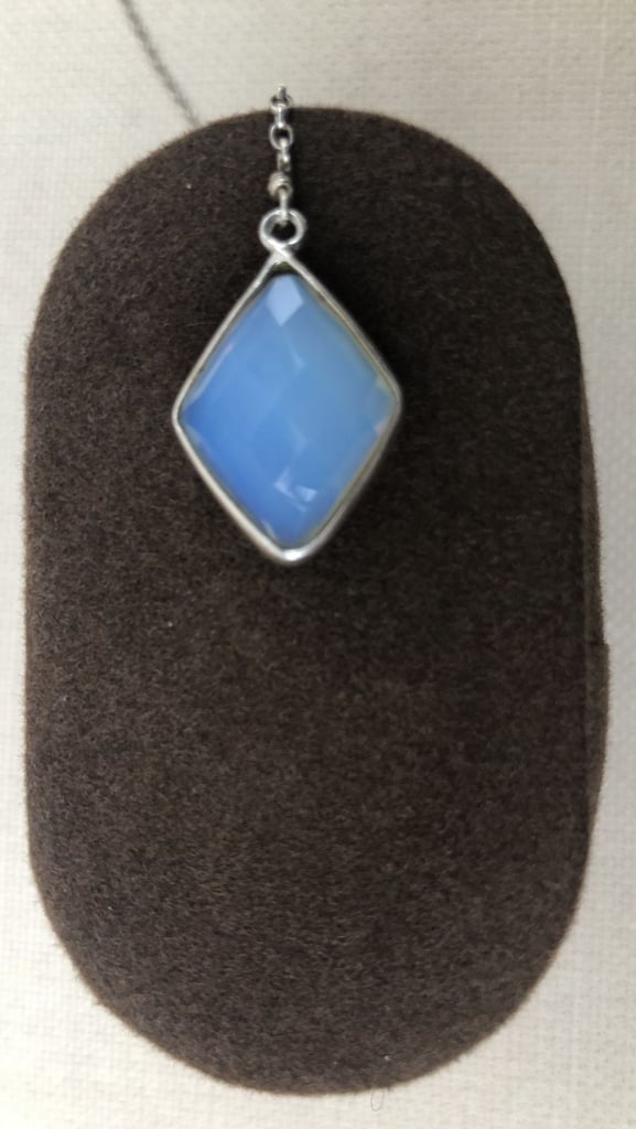 Handmade sterling silver chain with gemstone ONO