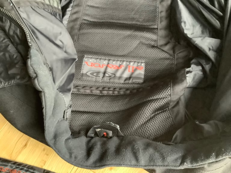 Woman’s small hein gericke all seasons motor bike jacket with attached inner jacket and protection
