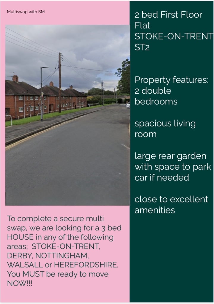 HOMESWAP ONLY! MANSFIELD for…see advert! 