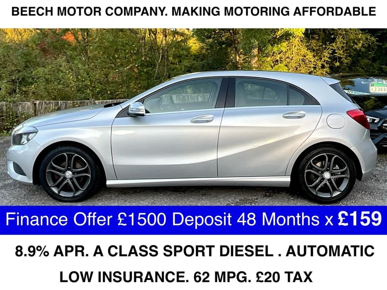 2014 Mercedes-Benz A-Class 1.5 A180 CDI Sport 7G-DCT Euro 5 (s/s) 5dr HATCHBACK Diesel Automatic