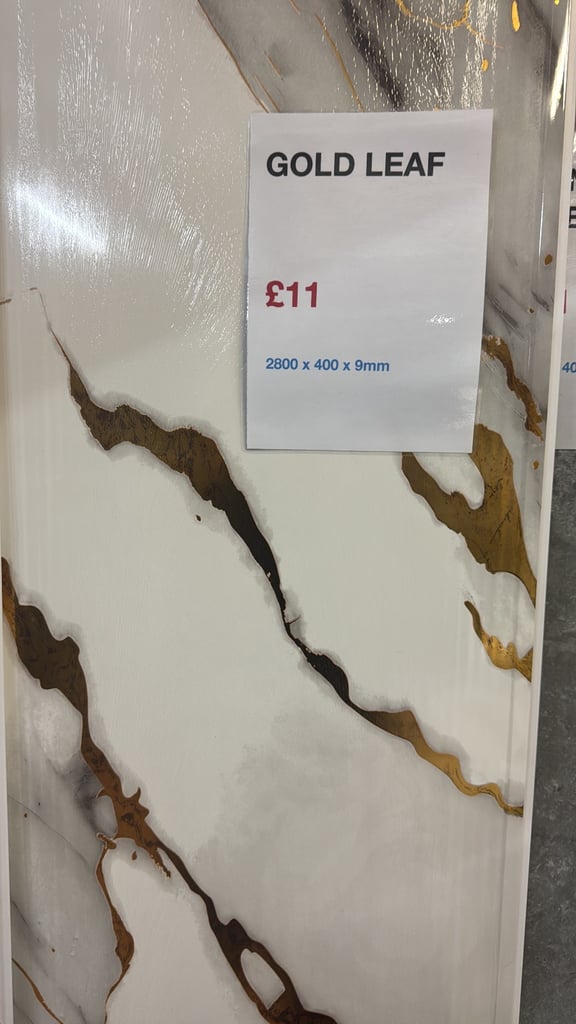 Wet Wall Panels bathroom CS PVC Cladding (2.4m x 1m x 10mm)