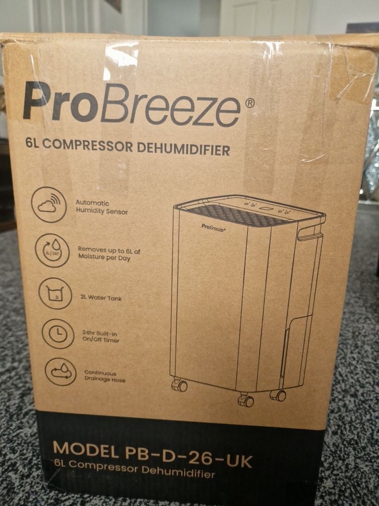image for 6L Compressor Dehumidifer with 2L Water Tank