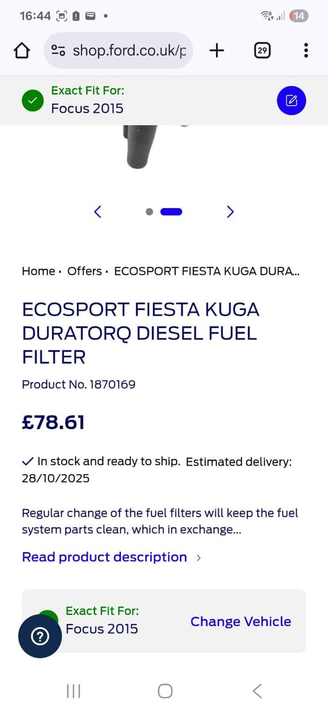 Diesel fuel filter 