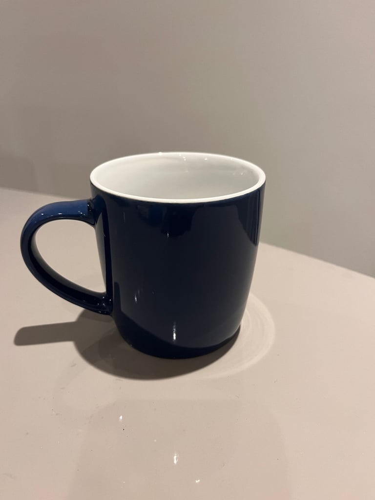 image for Set of 6 navy blue mugs