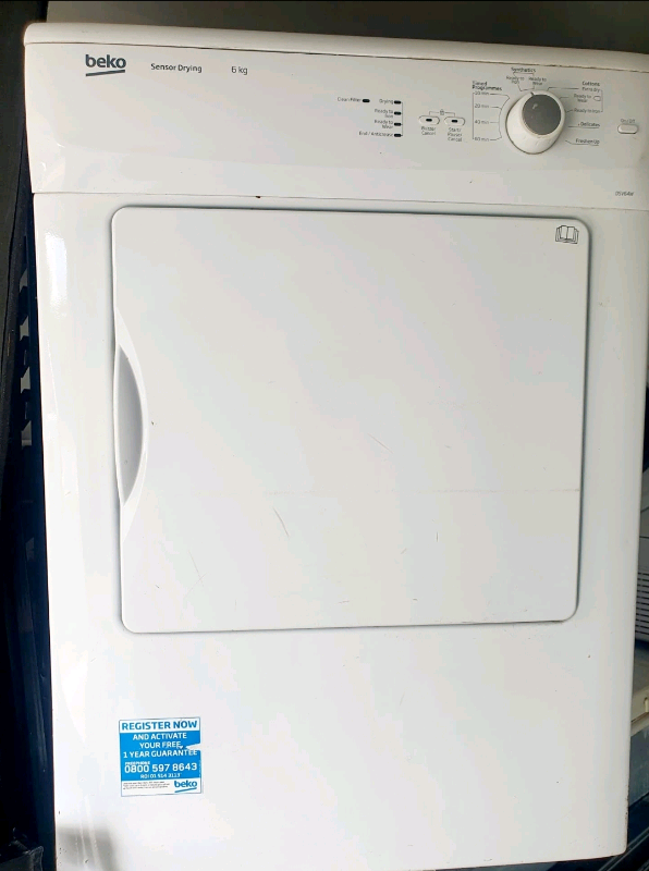 6kg Sensor Vented Tumble dryer, delivery for extra 