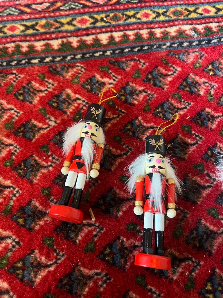 Classical German Nutcracker Christmas Ornament Wooden Soldier Bundle 