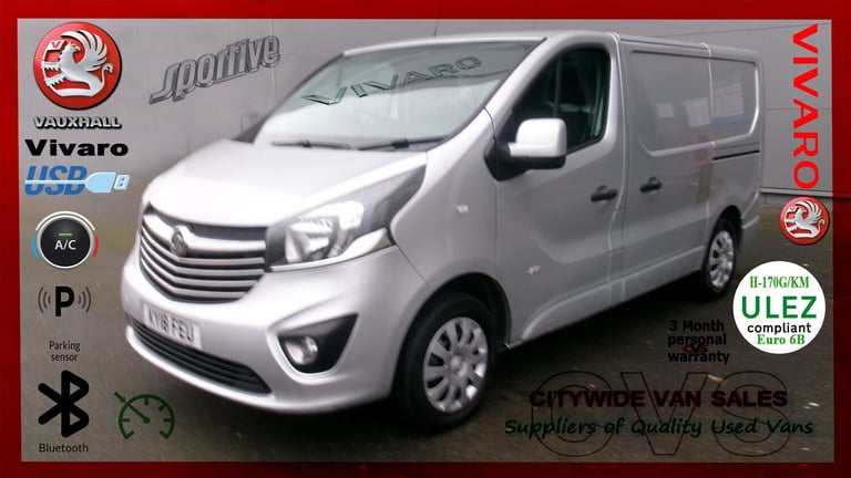 2018 Vauxhall Vivaro 2700 1.6CDTI 120PS Sportive H1 Van NO VAT PANEL VAN Diesel Manual