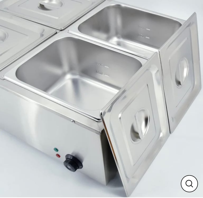 image for  Commercial 4 Pot Countertop Wet Heat Bain Marie 4x GN1/2 Dr Cafe shop 