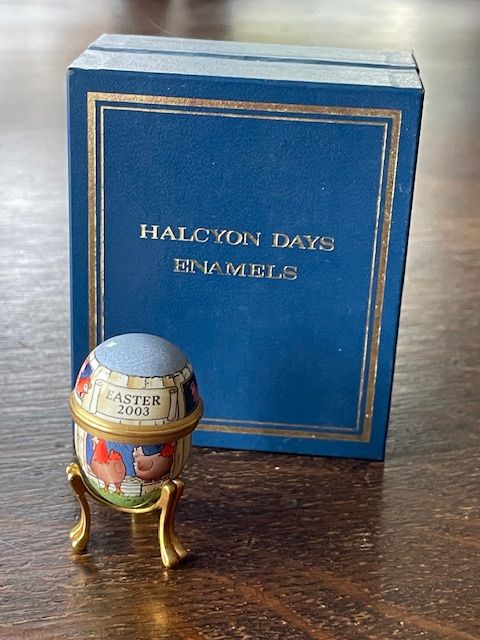 Halcyon Days ‘Easter 2003’ Enamel Egg with Stand