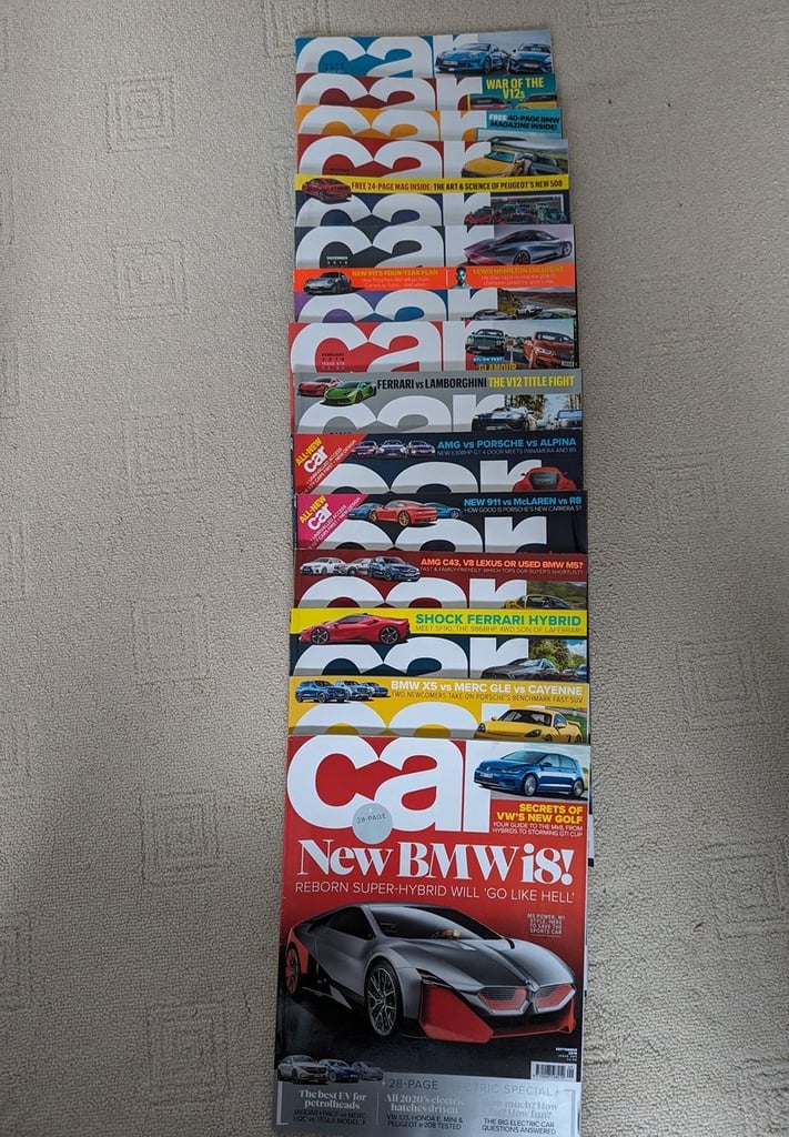 17 Back issues of CAR magazine from 2018 to 2019 price is FOR ALL