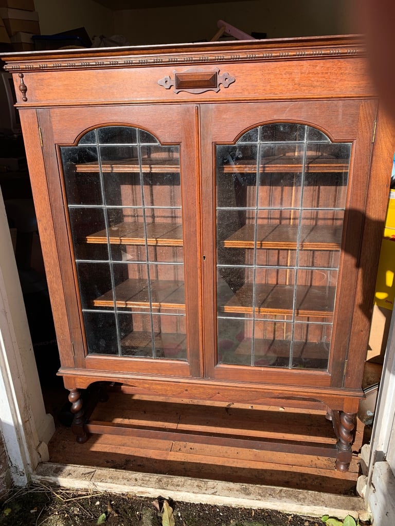 image for Attractive Vintage Display Cabinet / Bookcase 