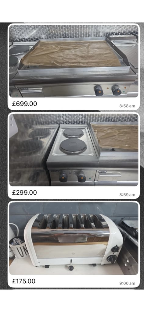 Cafe/ restaurant equipment for sale. 