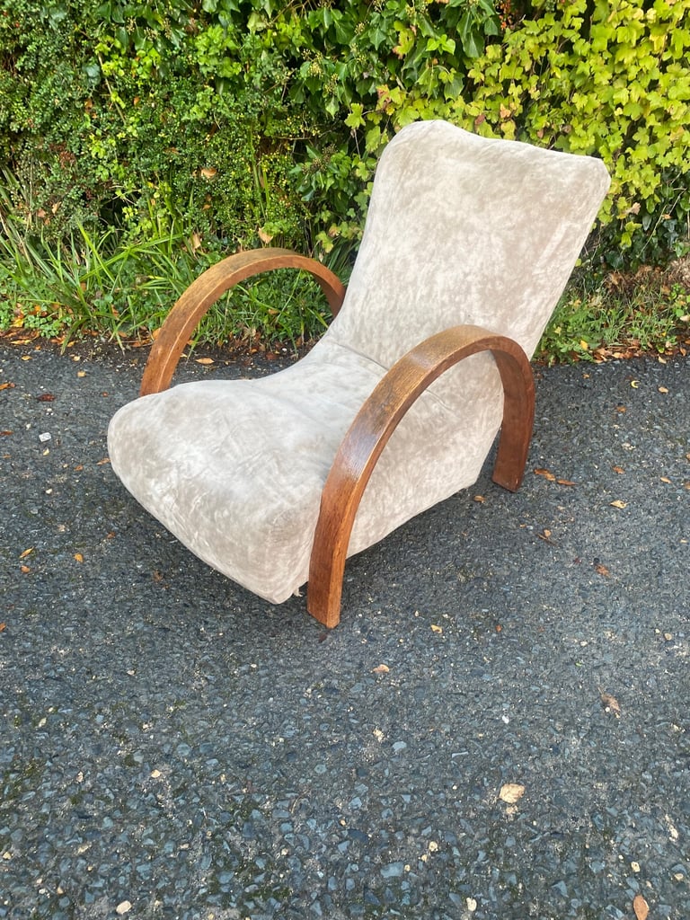 image for Heals Oak 1930s Art Deco Armchair