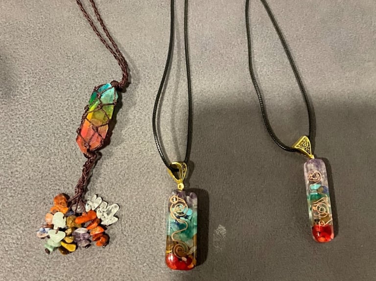 GENUINE CHAKRA STONE necklace and charms. BARGAIN price thanks ☺️ 