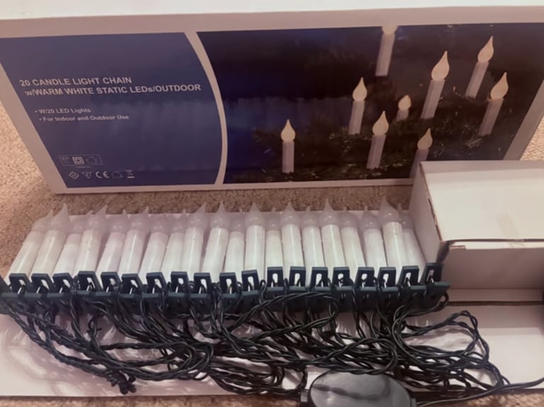 image for 20 candle light chain pegs for Xmas tree £15 