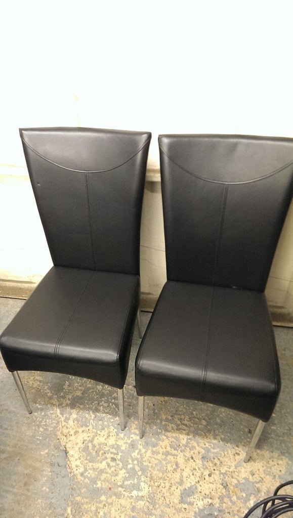 2 x Leather Dining Chairs