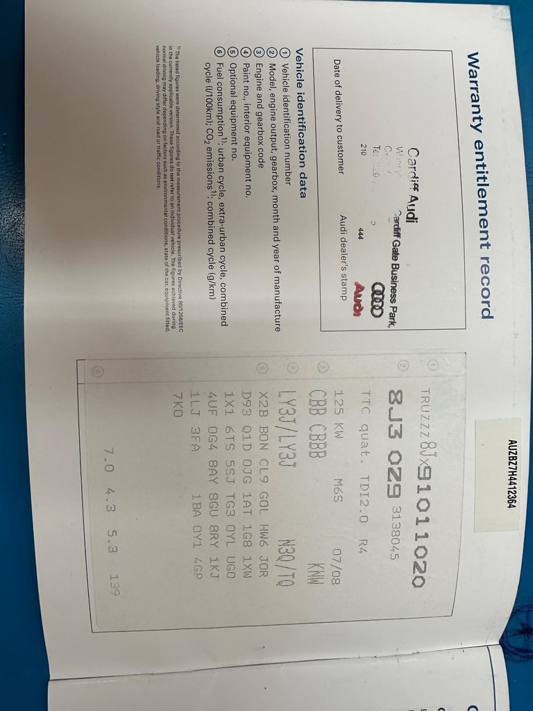  Audi TT 2.0 TDI quattro Euro 4 3dr Diesel Manual