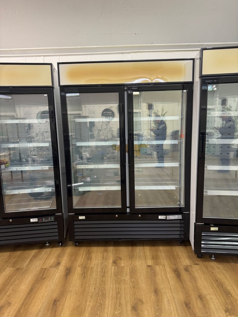 Commercial upright fridge or freezer display for shop cafe supermarket 