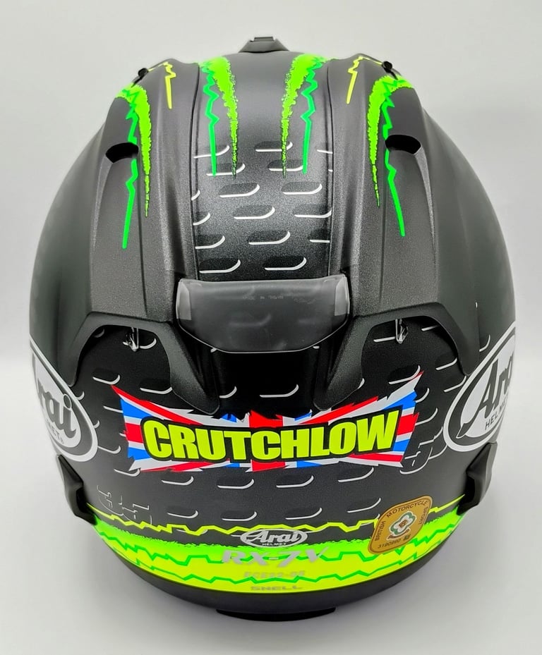 RARE #ARAI RX-7V MOTORCYCLE HELMET - CAL #CRUTCHLOW - MEDIUM - MINT COND - £475