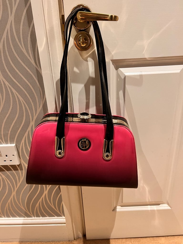 image for Peach handbag in purple ombré 