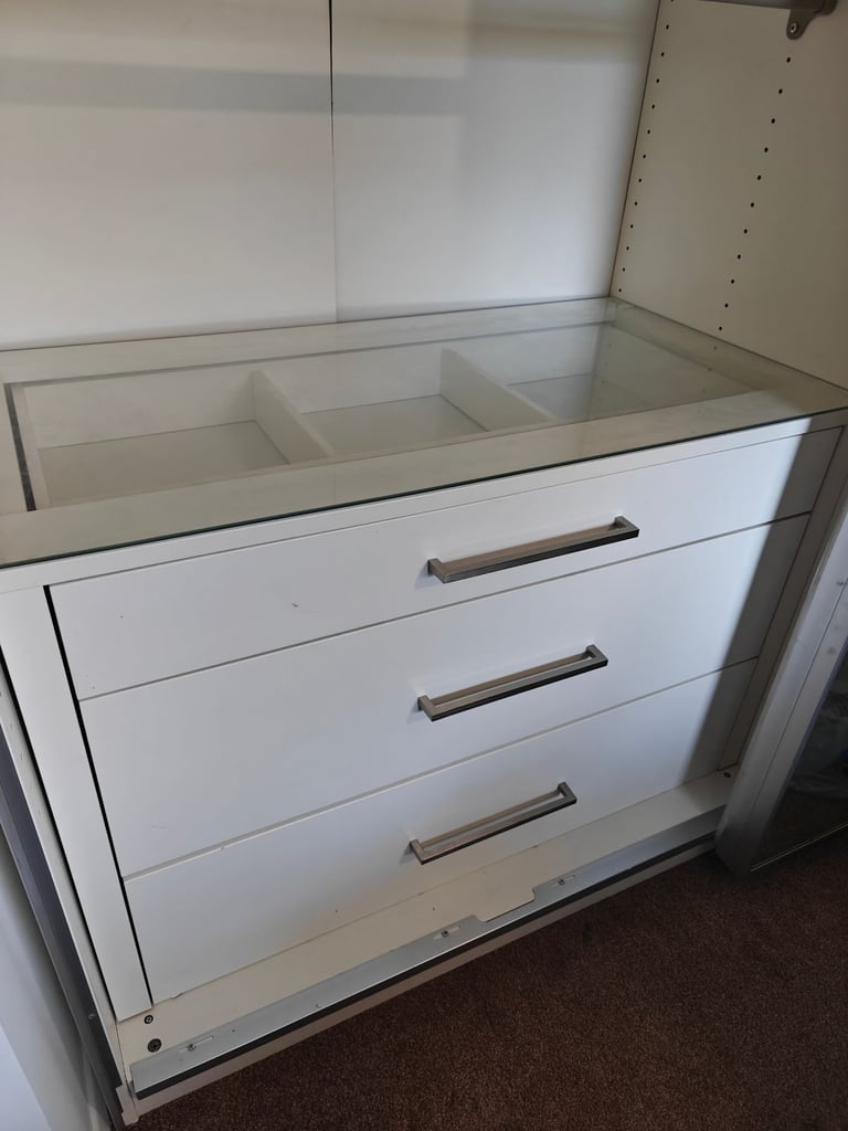 image for Pax wardrobe 236cm high 200 wide mirrored sliding doors 