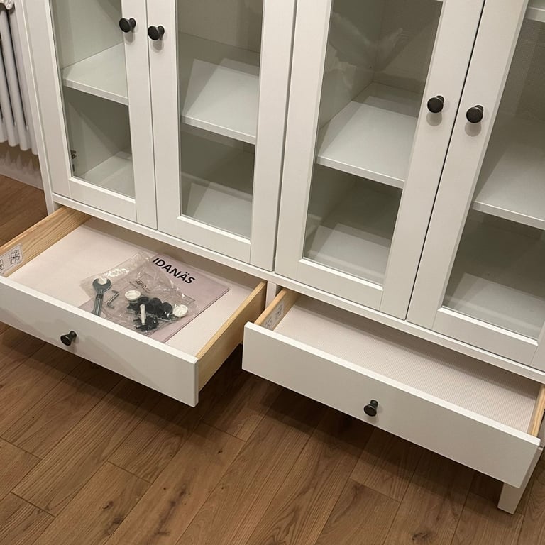 IKEA IDANAS Display Cabinet with Glass Doors