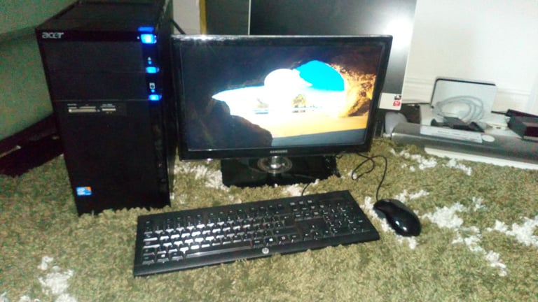 for sale acer computer tower with keyboard and mouse etc £30
