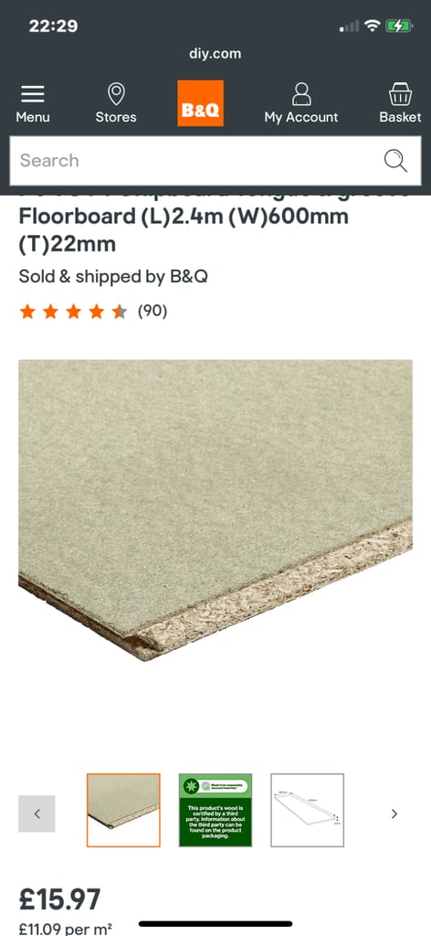 8x2ft chipboard flooring 