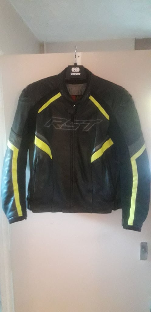 RST leather motorcycle jacket 