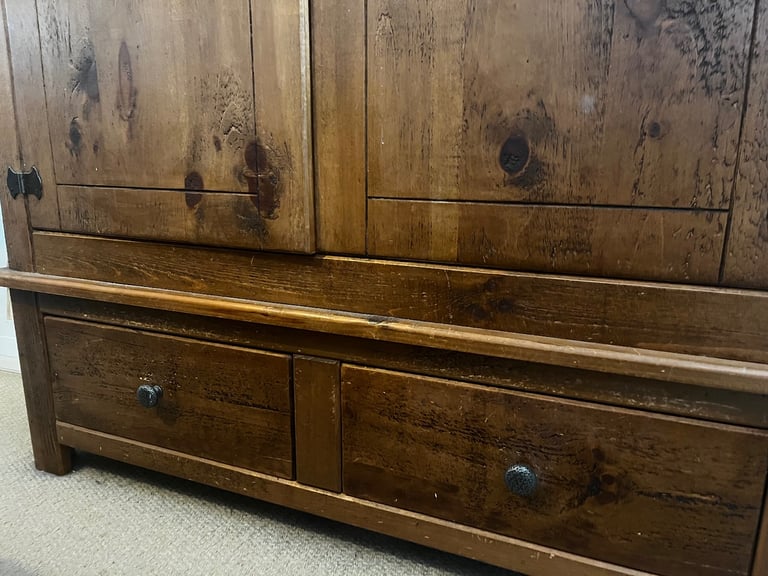 Large Solid reclaimed wood wardrobe - Good Condition