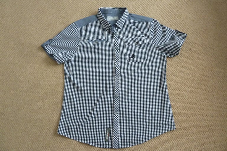 image for Men’s Kangol Blue Check Short Sleeved Shirt