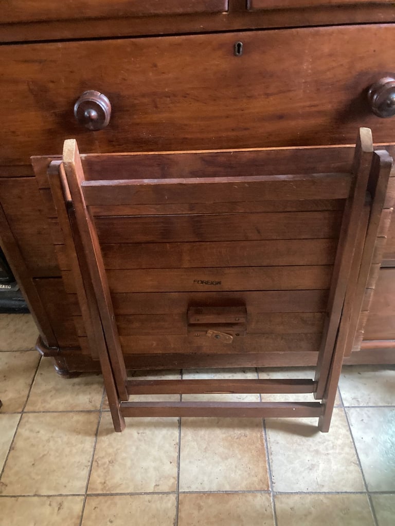 Vintage slatted folding occasional table - Reasonable offers accepted  