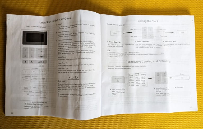 Panasonic Microwave NN-ST459W 900W