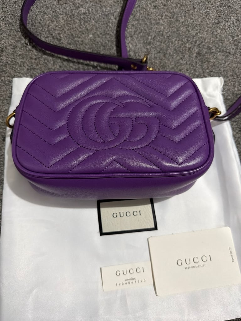 Gucci purple marmont bag