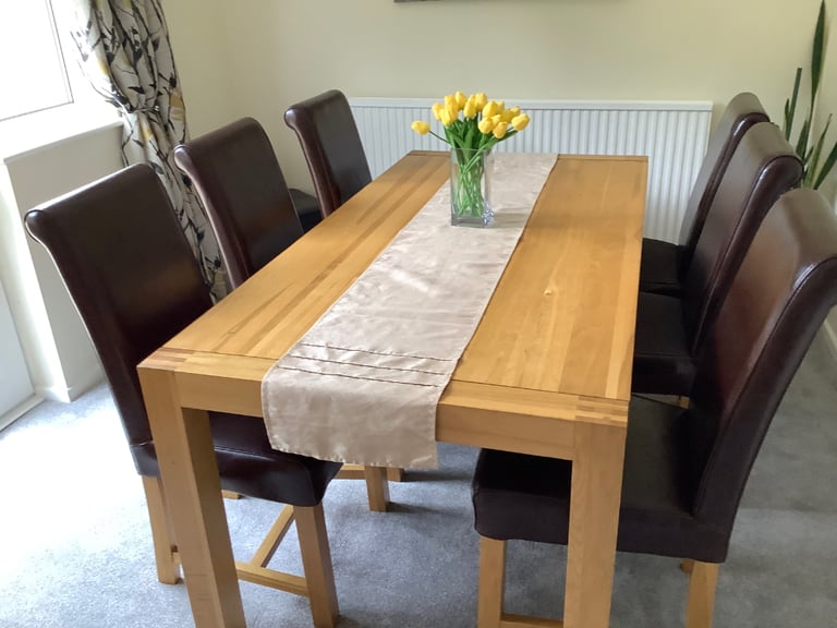 Oak furniture land dining chairs