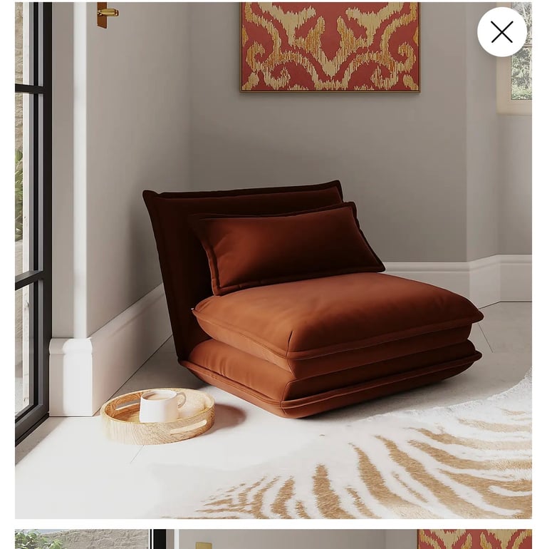 Dunelm Foldable Single Sofa Bed 