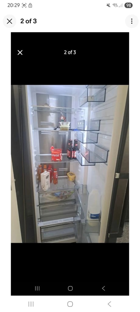 Aeg silver larder fridge 