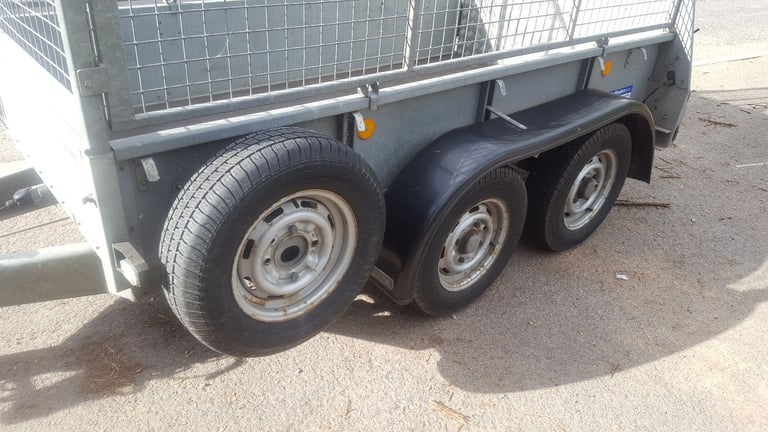 ifor williams gd84 twin wheel caged trailer with ramp