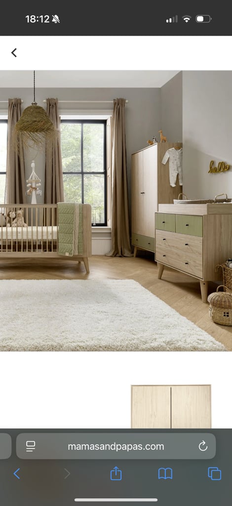 image for Furniture set for a baby/toddler room, Mamas and Papas