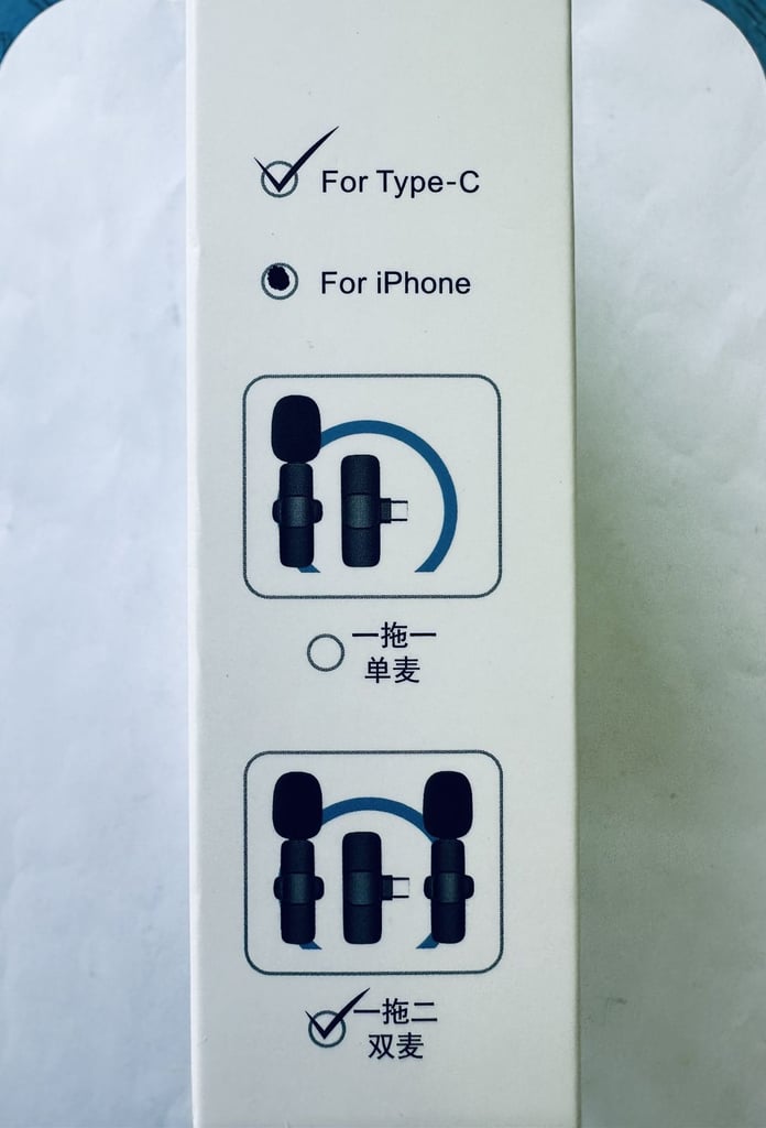 K9 Wireless Microphone for iPhone, iPad, Android Audio Video Recording, Crystal Clear Sound Quality