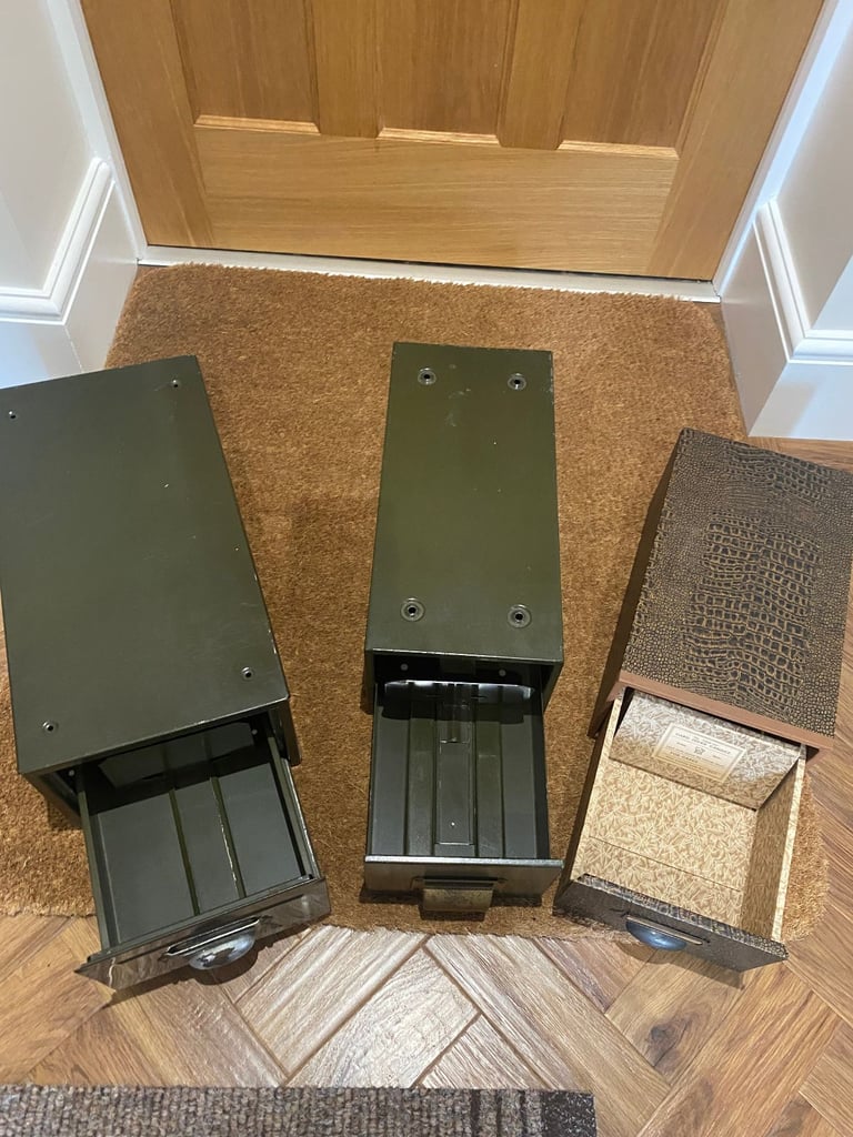 3 x Vintage Postcard Drawers - ideal for storage