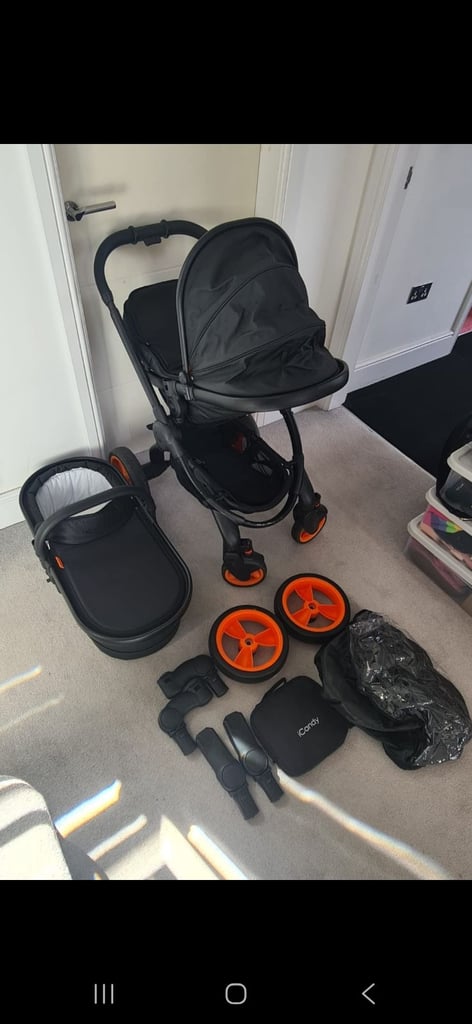 ICandy Peach 5th Anniversary Limited Edition Designer Collection (DC) pram Orange and Black