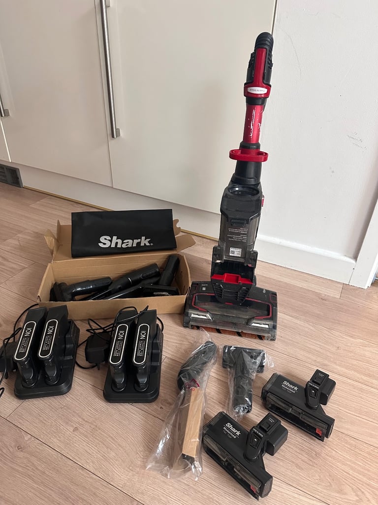 image for Shark Duo Clean vacuum cleaner with extra batteries and accessories 