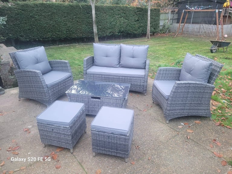 image for Grey rattan furniture set 