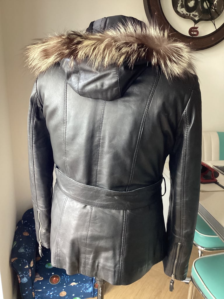 Aviatrix brown leather jacket