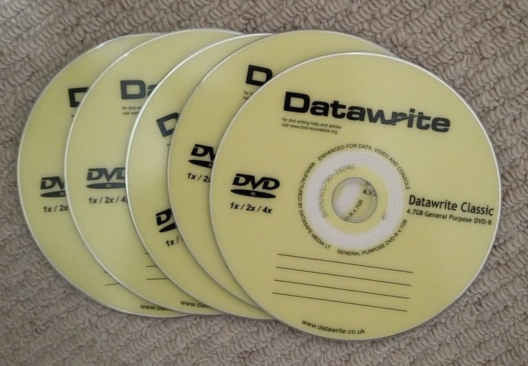 image for Set of 5 Datawrite DVD-R discs