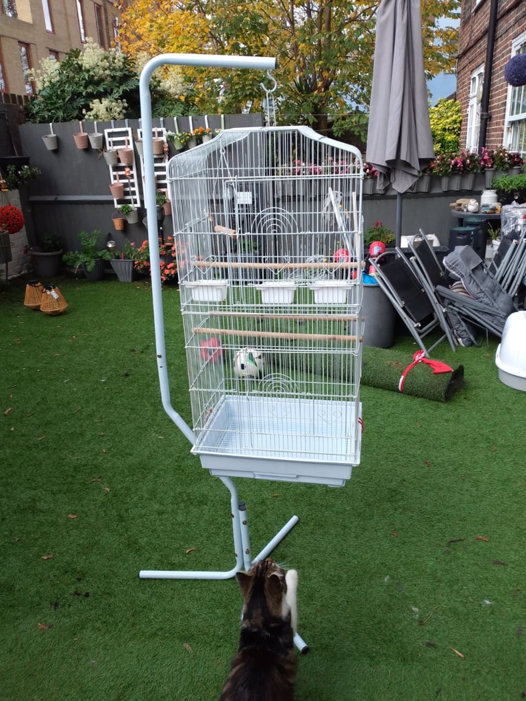 Bird cage with stand