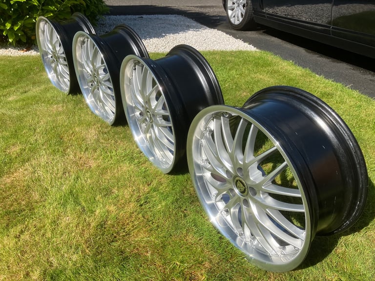 19 Inch Jaguar Alloy Wheels XJ XJR XJ8 X350 X358 X100 X150 Polished Split Rim Alloys 5x108 PCD 