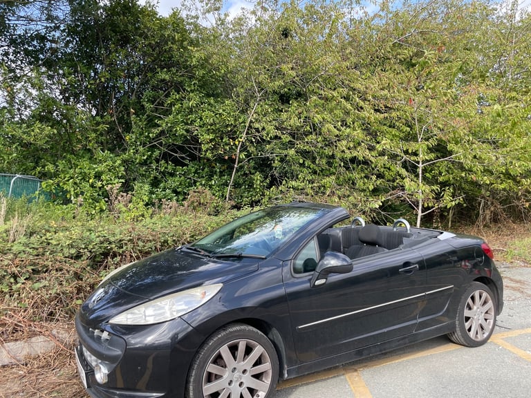 image for PEUGEOT 207 CC 1.6 VTI GT CONVERTIBLE 11 REG BLACK MOT MARCH 3RD 2026 SERVICE HISTORY LOW INSURANCE