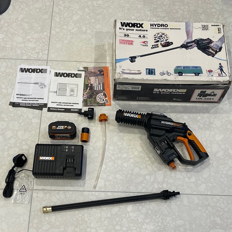 WORX WG630E.1 18V 20V Max Cordless Hydroshot Pressure Washer Boxed